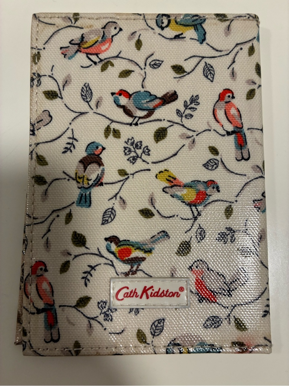 Cath Kidston White Bird Pattern Passport Wallet - Picture 2 of 3
